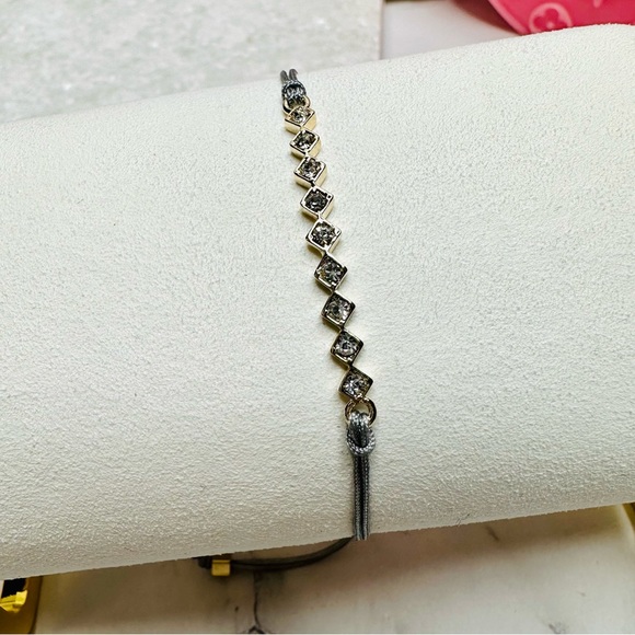 NEW! Jules Smith Delicate Gray Pavé Double-Strand Cord Bracelet - Picture 8 of 17